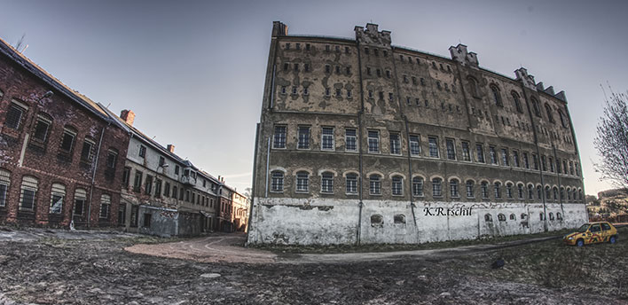 Künstlerisches Foto auf alte Gebäudes des Schlosses Hoheneck