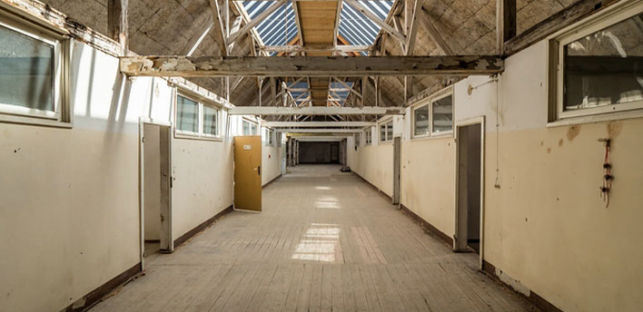Innenbereich des ehemaligen Gefängnisses Hoheneck
