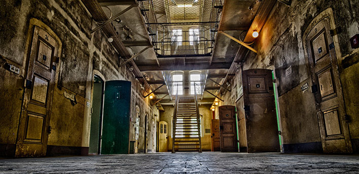 Innenbereich des ehemaligen Gefängnisses